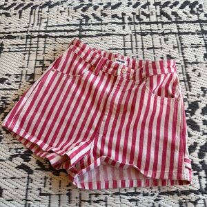 Wrangler Striped Pink Utility High Waisted Size 26 Shorts